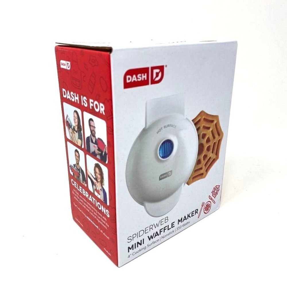 Dash Spiderweb Mini Waffle Maker Halloween Treats Breakfast Party Spider